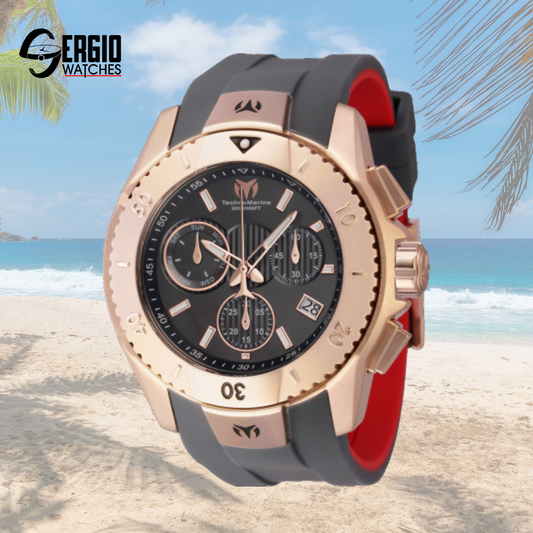 TechnoMarine UF6 Swiss Ronda Z60 Caliber Red Grey