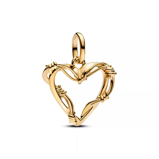 Pandora ME Wire Heart Dangle Charm | 14k Gold plated