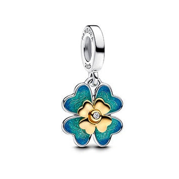 Pandora Spinnable Four Leaf Clover Charm | 14k Gold plated | Lab-Grown Diamond