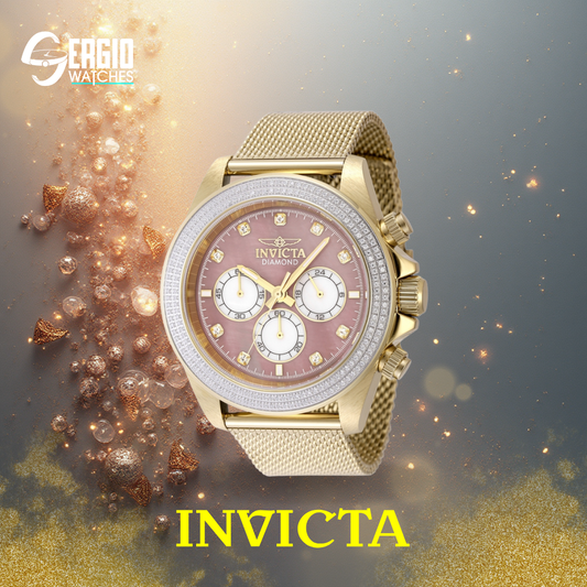 Invicta Elite Diamond 0.88 Carat Mother of Pearl Dial