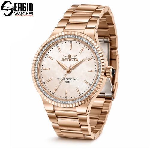 Invicta Angel Unisex Watch w/ Mother of Pearl Dial