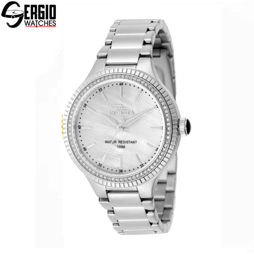 Invicta Angel Unisex Watch con esfera Mother of Pearl, 38mm, Steel