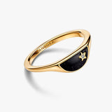 Pandora ME Halved Enamel Signet Ring | 14k Gold plated