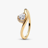 Pandora Timeless Wavy Heart Ring | 14k Gold plated