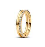 Pandora Timeless Double Band Ring | 14k Gold plated