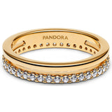 Pandora Timeless Double Band Ring | 14k Gold plated