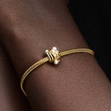 Pandora Moments Abstract Waves Charm  | 14k Gold plated