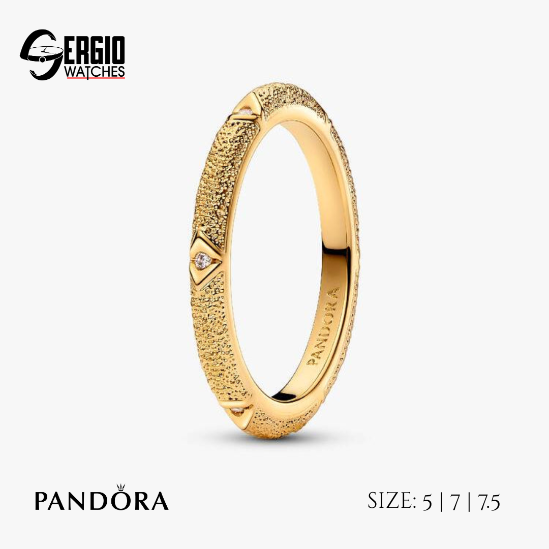 Pandora ME Texture & Stones Ring | 14k Gold plated