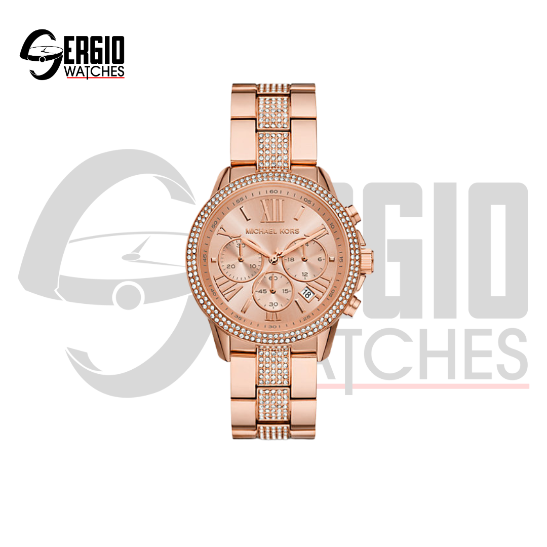 Michael Kors Oversized Brynn Pavé Rose Gold