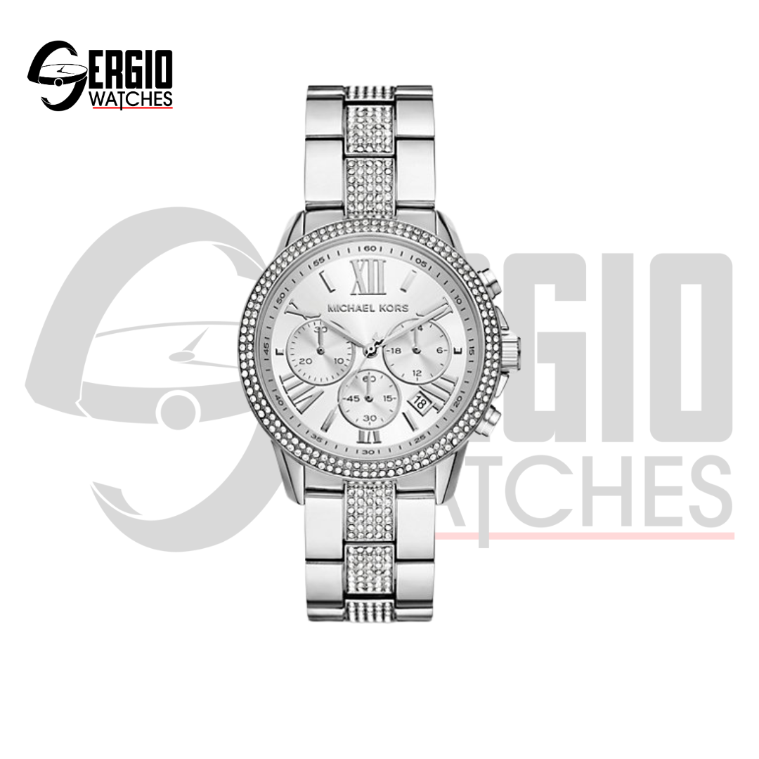 Michael Kors Oversized Brynn Pavé Silver