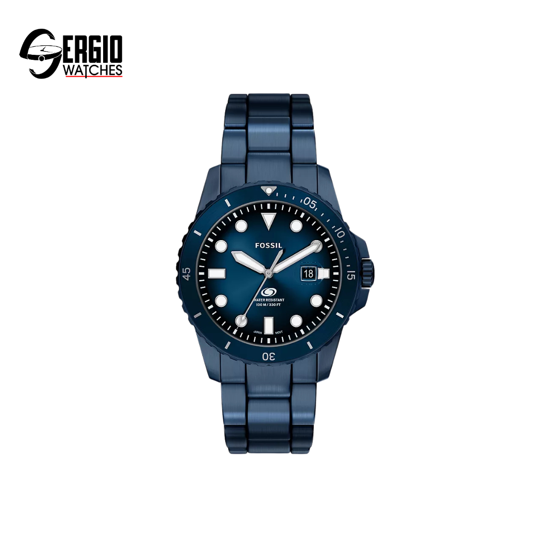 Fossil Blue Dive Navy Stainless Steel