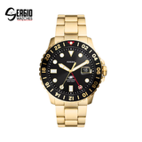 Fossil Blue GMT Gold-Tone Stainless Steel