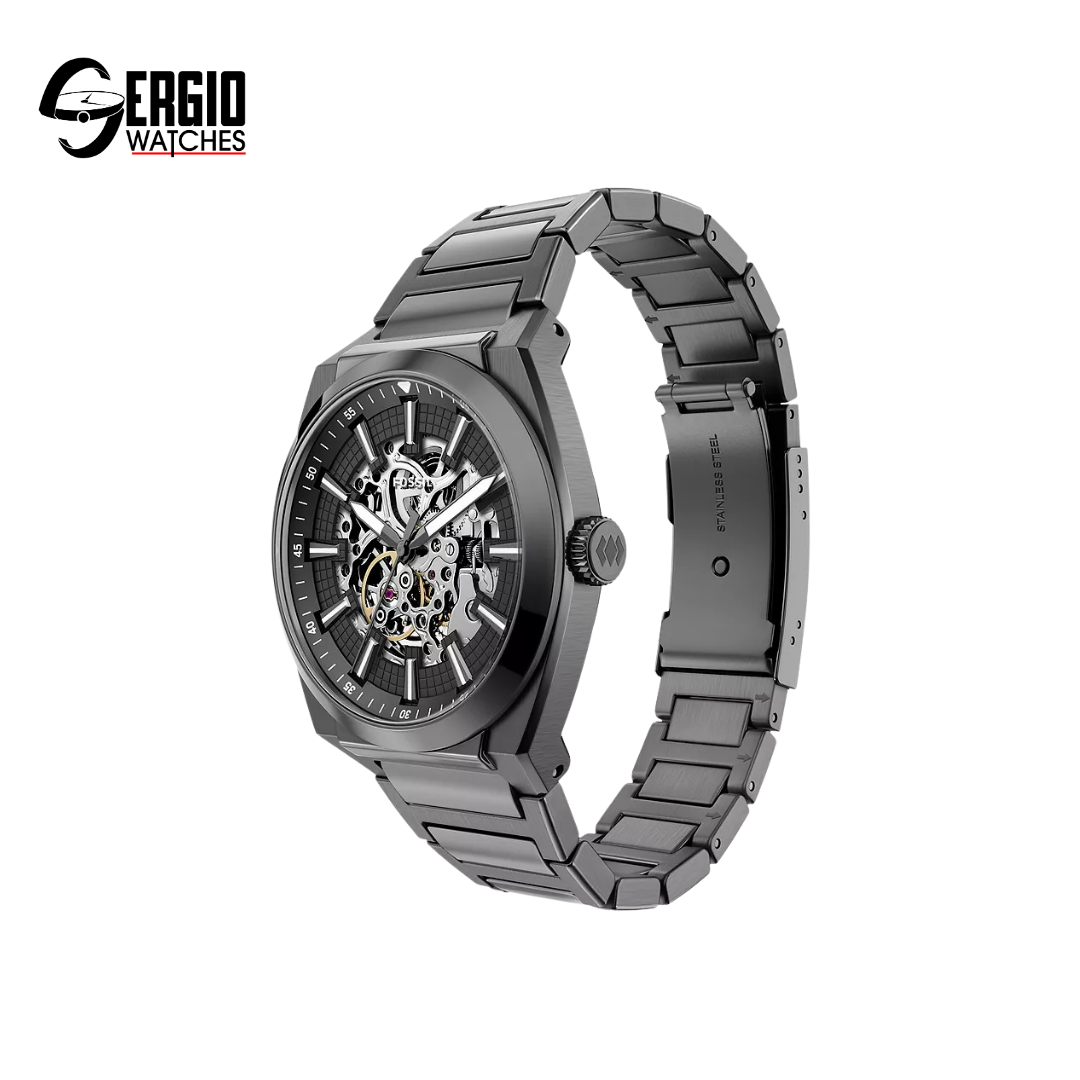Fossil Everett Automatic Smoke Stainless Steel