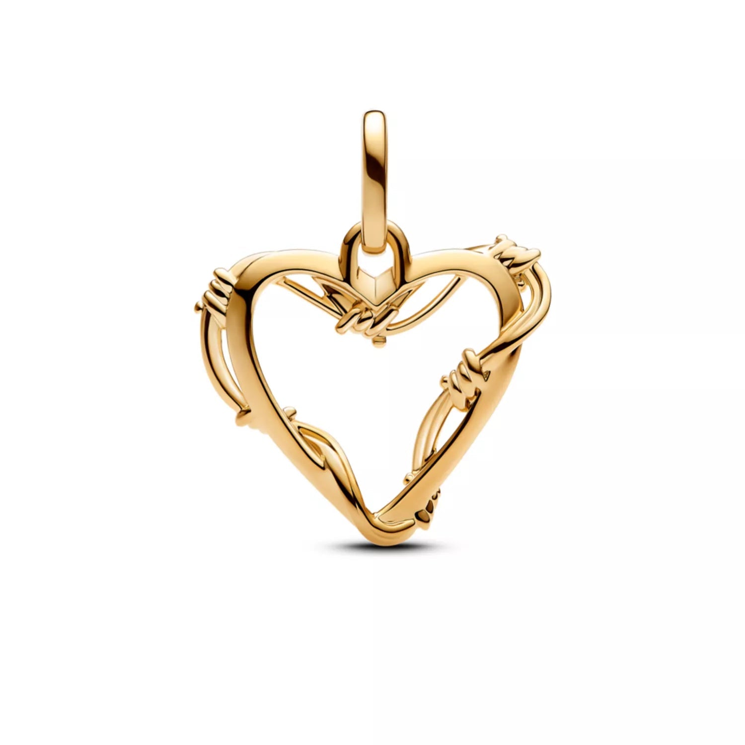 Pandora ME Wire Heart Dangle Charm | 14k Gold plated