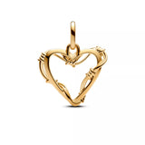 Pandora ME Wire Heart Dangle Charm | 14k Gold plated