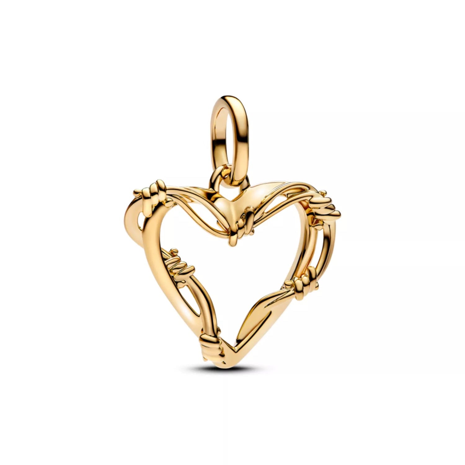 Pandora ME Wire Heart Dangle Charm | 14k Gold plated