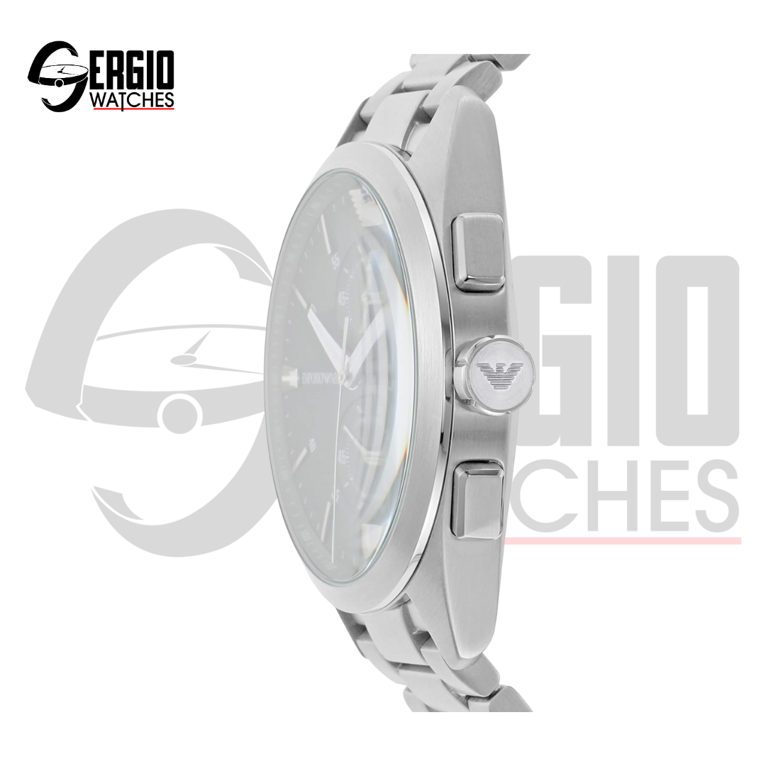 Emporio Armani Mario Chronograph Silver Emerald