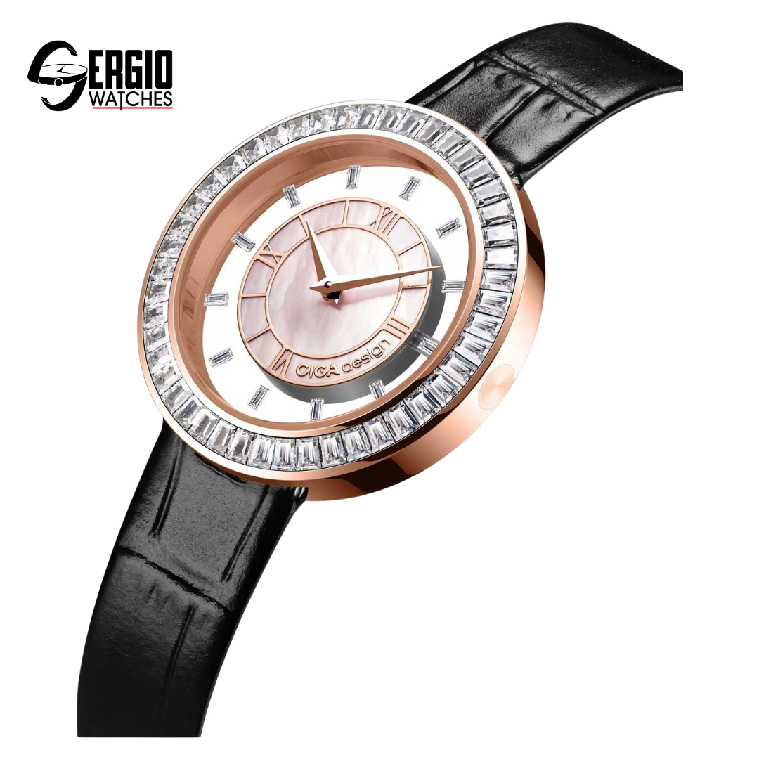 CIGA Design D-Series Sparkle Gold Rose Leather