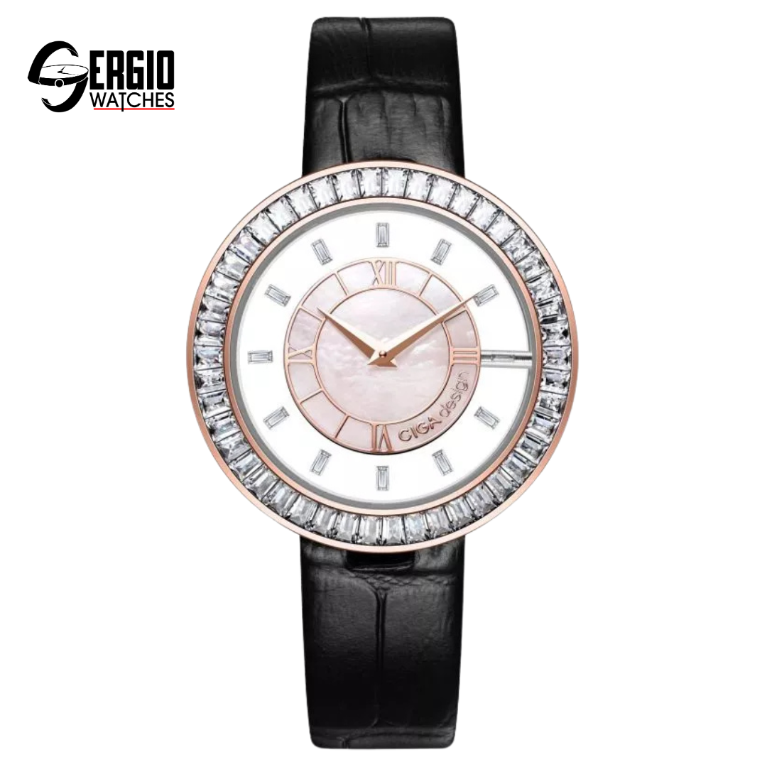 CIGA Design D-Series Sparkle Gold Rose Leather