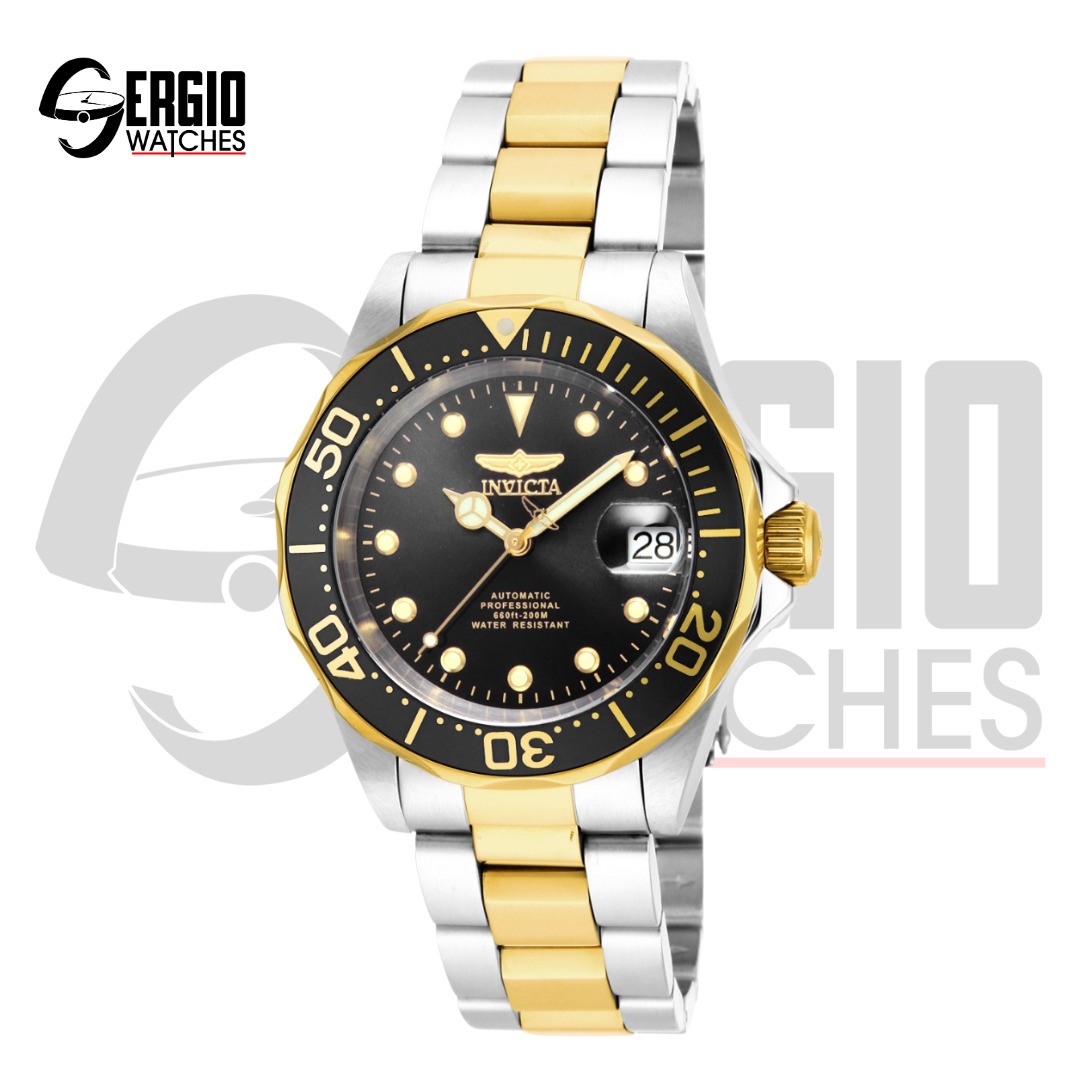 Invicta Pro Diver Automatic Steel & Gold - Black Dial