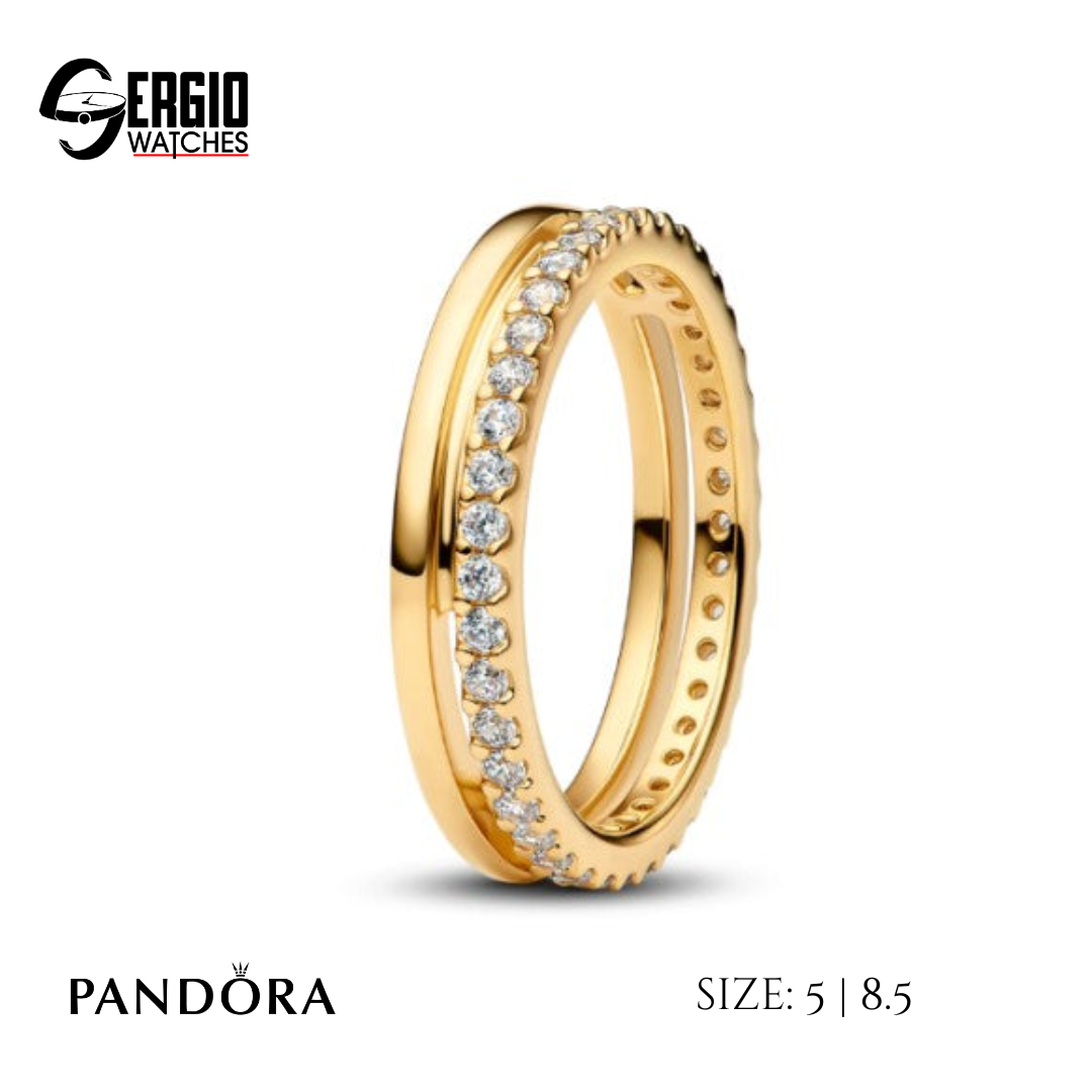 Pandora Timeless Double Band Ring | 14k Gold plated
