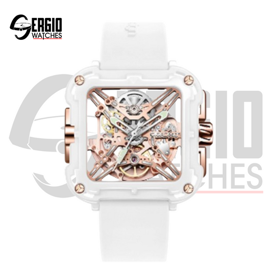 Ciga Design X Series Machina white and GoldRose Skeleton