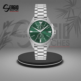 Emporio Armani Mario Chronograph Silver Emerald