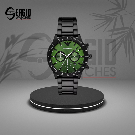 Emporio Armani Mario Chronograph Black