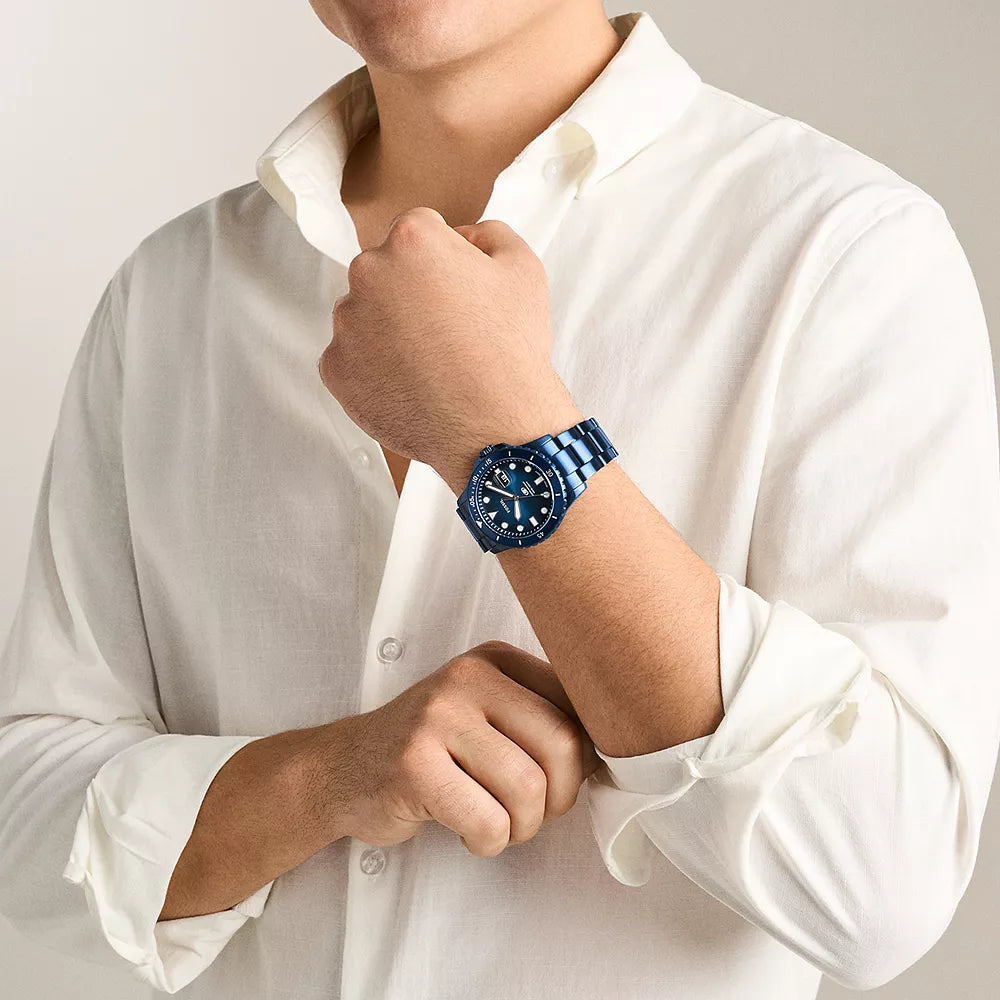 Fossil Blue Dive Navy Stainless Steel