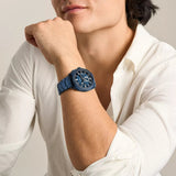 Fossil Machine Chronograph Navy Stainless Steel