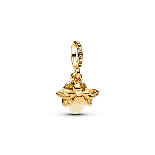 Pandora Glow-in-the-dark Firefly Dangle Charm  | 14k Gold plated