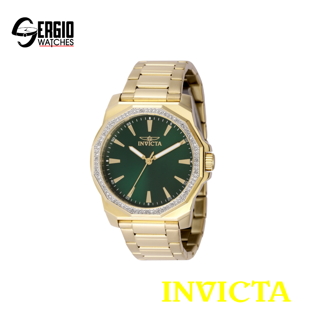 Invicta Speedway Gold Emeral
