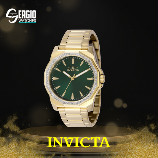 Invicta Speedway Gold Emeral