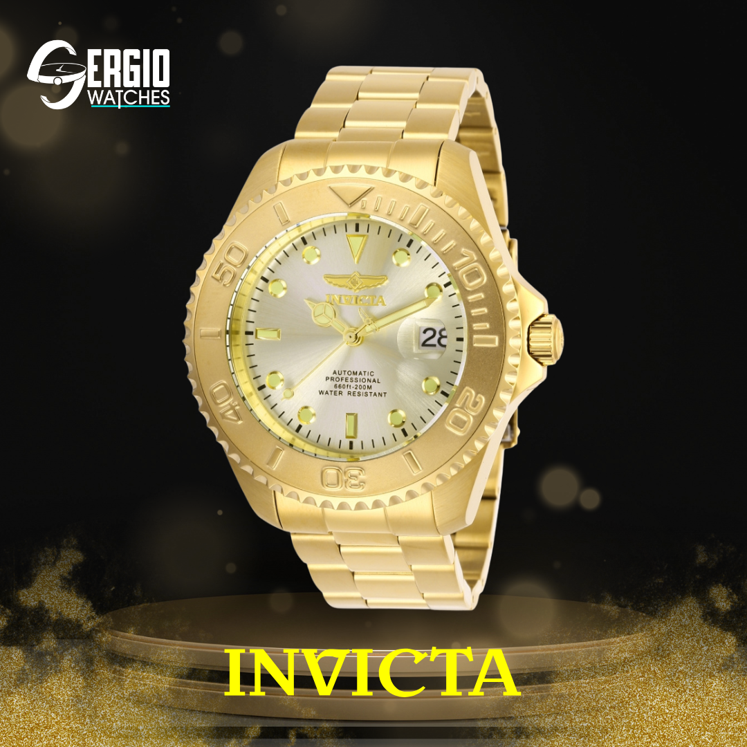 Invicta Grand pro Diver Automatic Gold and Gold
