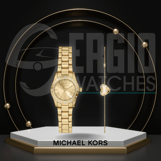 Michael Kors Petite Lexington Pavé Gold and Heart Bracelet