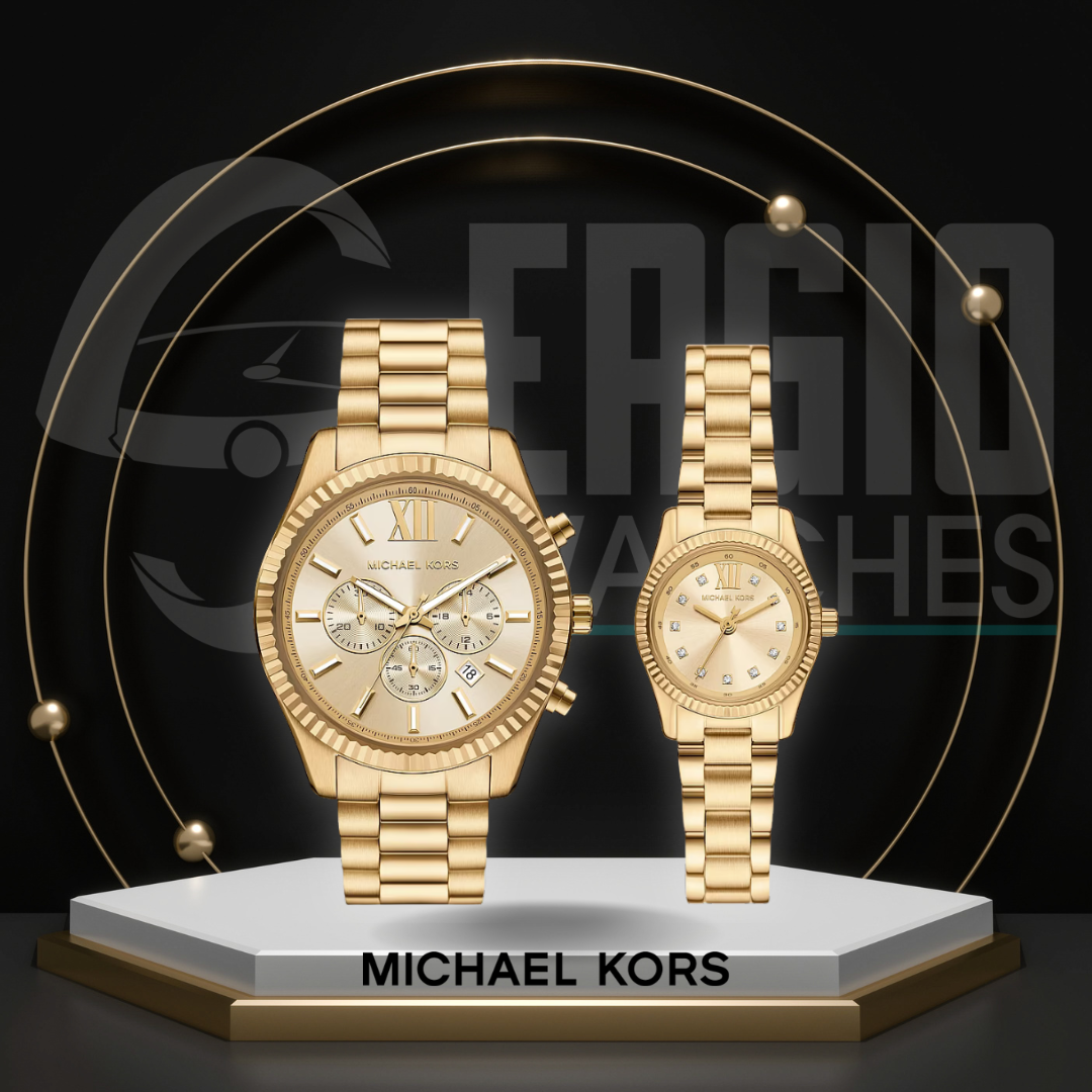 Michael Kors Lexington His and Hers Gold-Tone Set
