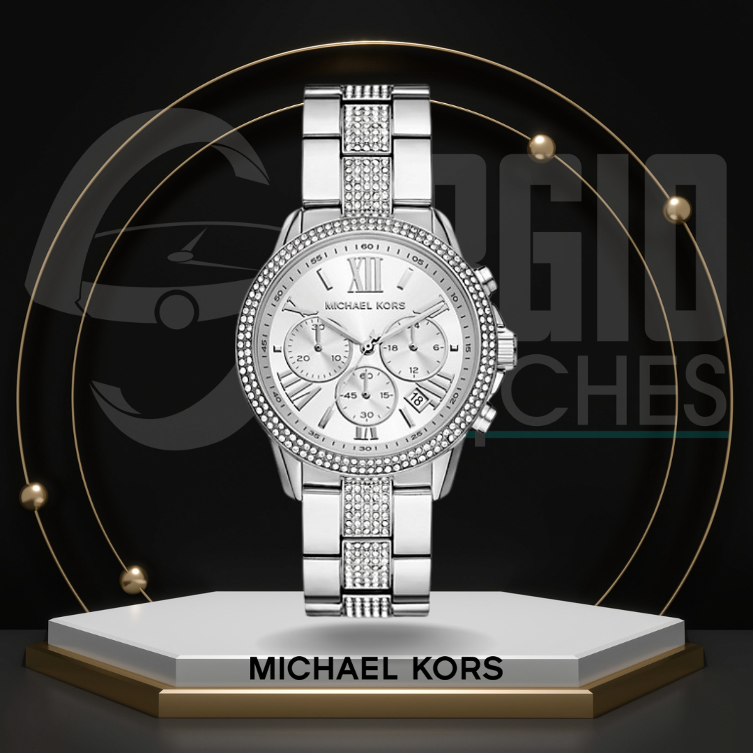Michael Kors Oversized Brynn Pavé Silver