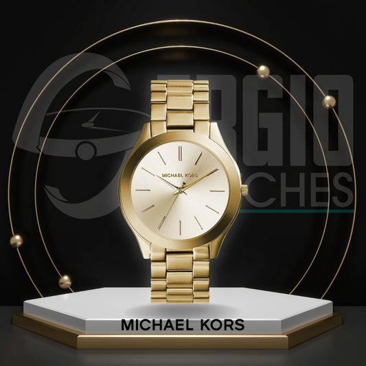 Michael Kors Slim Runway Gold-Tone Stainless Steel
