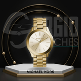 Michael Kors Slim Runway Gold-Tone Stainless Steel