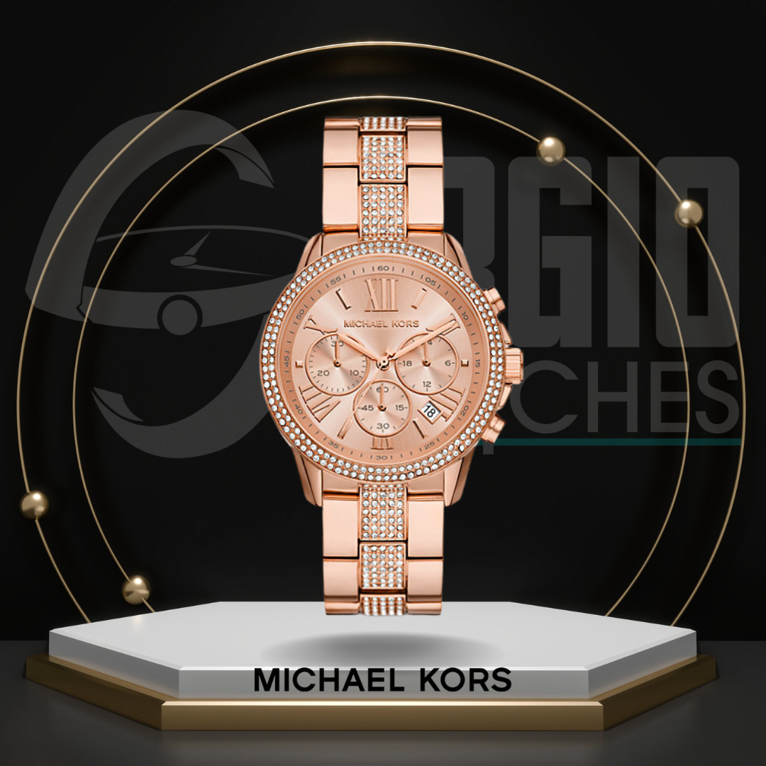 Michael Kors Oversized Brynn Pavé Rose Gold