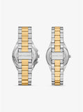 Michael Kors Lennox His and Hers Pavé Two-Tone Watch Set