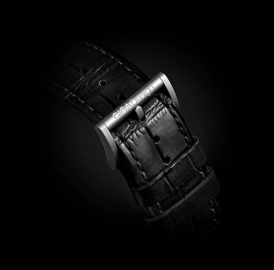CIGA Design leather watch strap