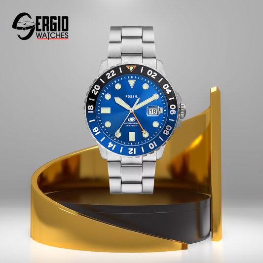 Fossil Blue GMT Stainless Steel
