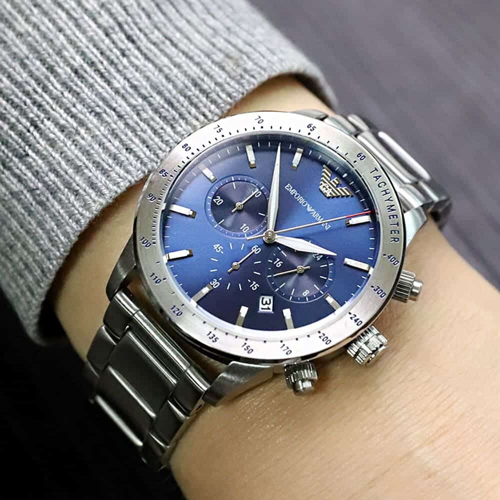 Emporio Armani Mario Chronograph Blue