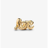Pandora Moments Handwritten Love Charm  | 14k Gold plated