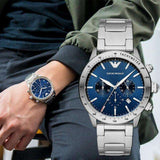 Emporio Armani Mario Chronograph Blue