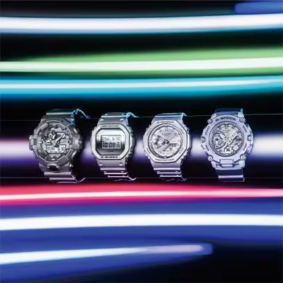 CASIO G-Shock Forgotten Future Metallic Silver Carbon Core