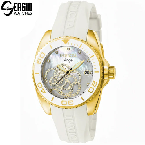 Invicta Angel Aureborne Swiss Ronda 515 Caliber Women’s Watch, 40mm, Steel, Gold