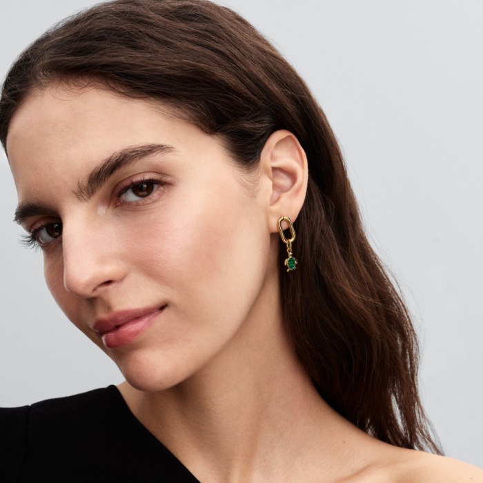 Pandora ME Green Turtle Mini Dangle Charm  | 14k Gold plated