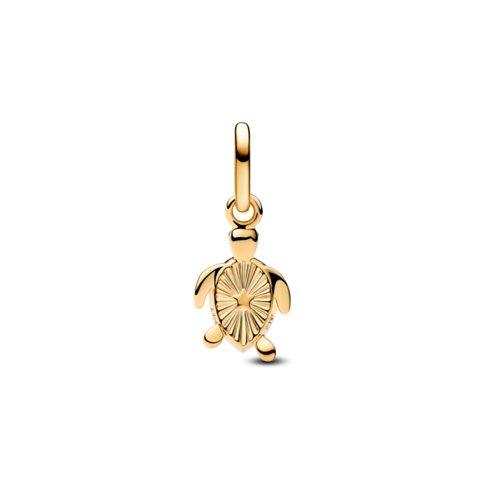 Pandora ME Green Turtle Mini Dangle Charm  | 14k Gold plated